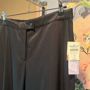 LAST CHANCE NWT Coldwater Creek Silk Pants Waist: 17” Rise 11” Length: 32” Black
